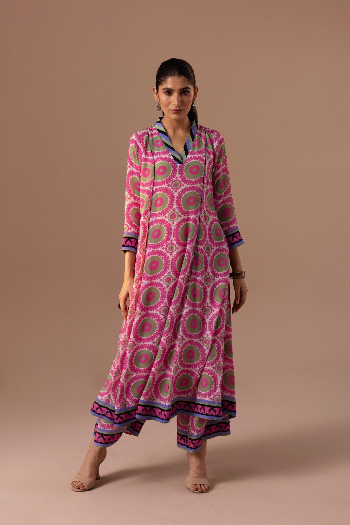 Thea kurta set - Suzani green