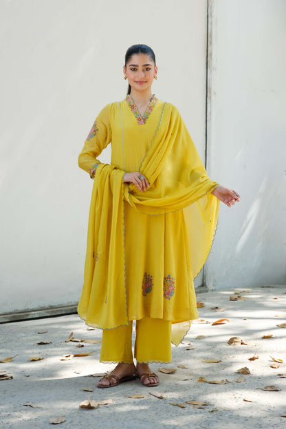 Zoe kurta set yellow