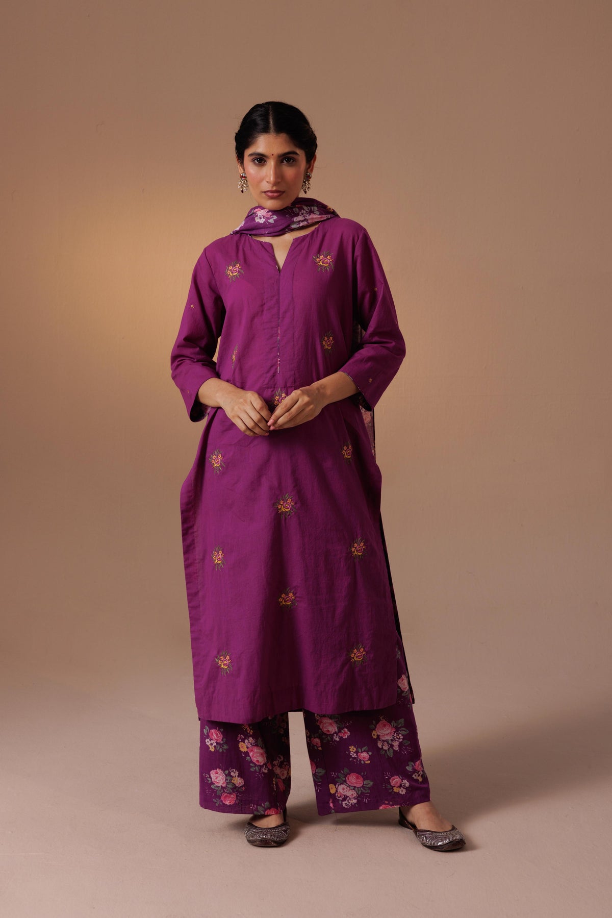 Avanti Kurta Set - Aubergine