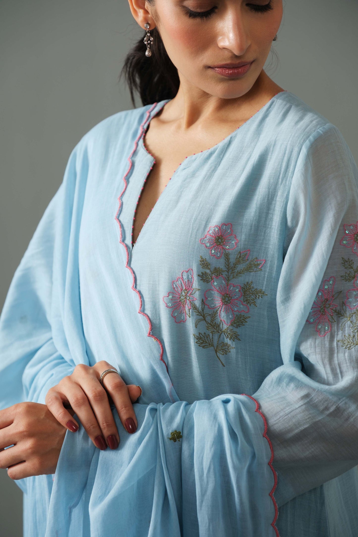 Ella kurta set blue