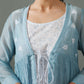 Charlotte Overlay kurta set blue