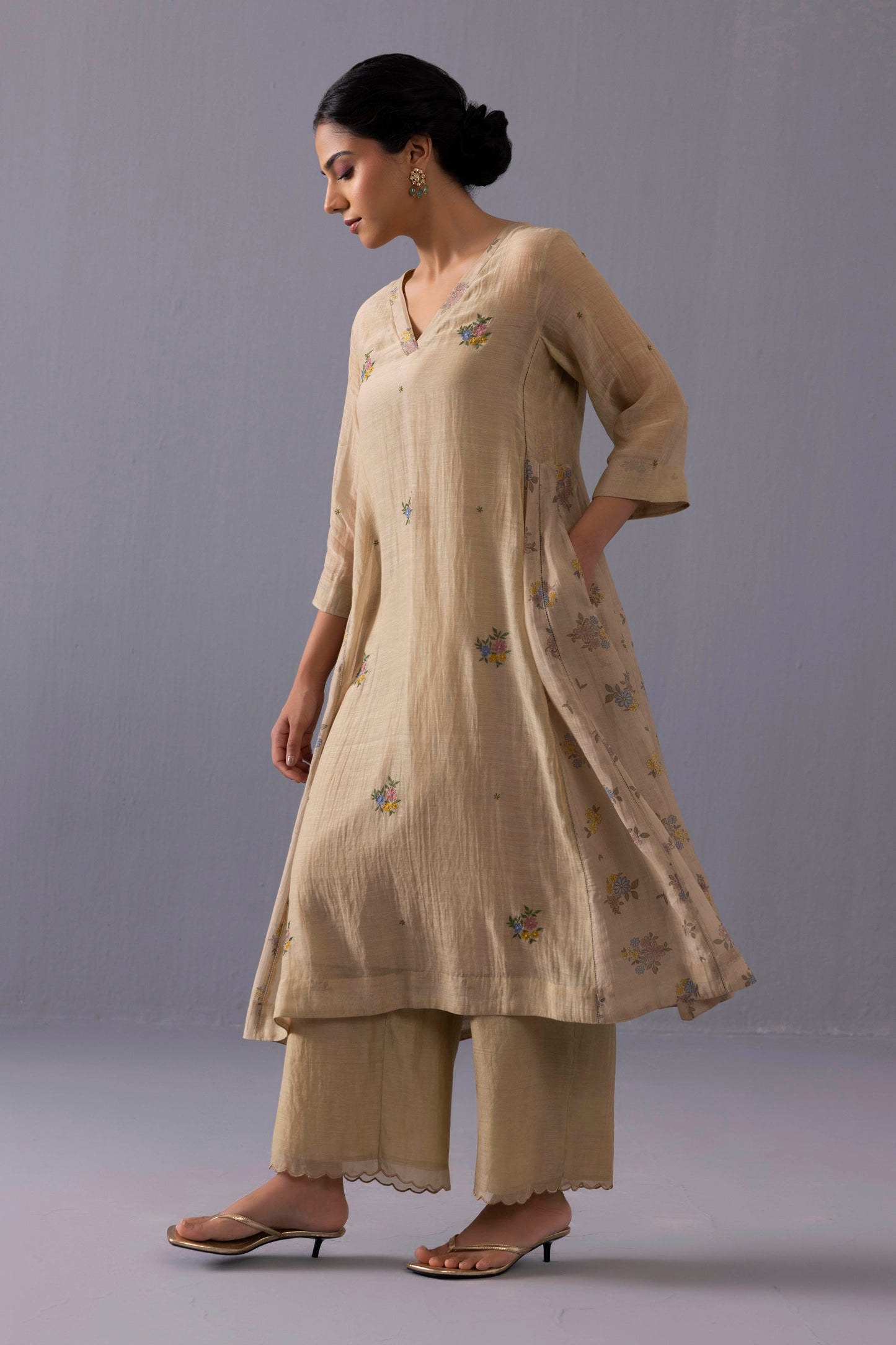Sagarika Kurta Set Beige