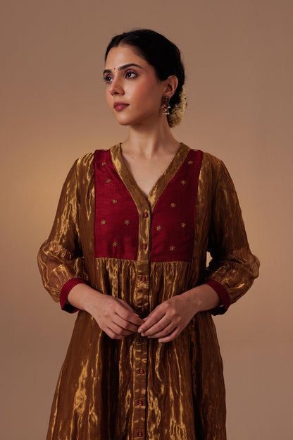 Raghvi Kurta Set- Gold