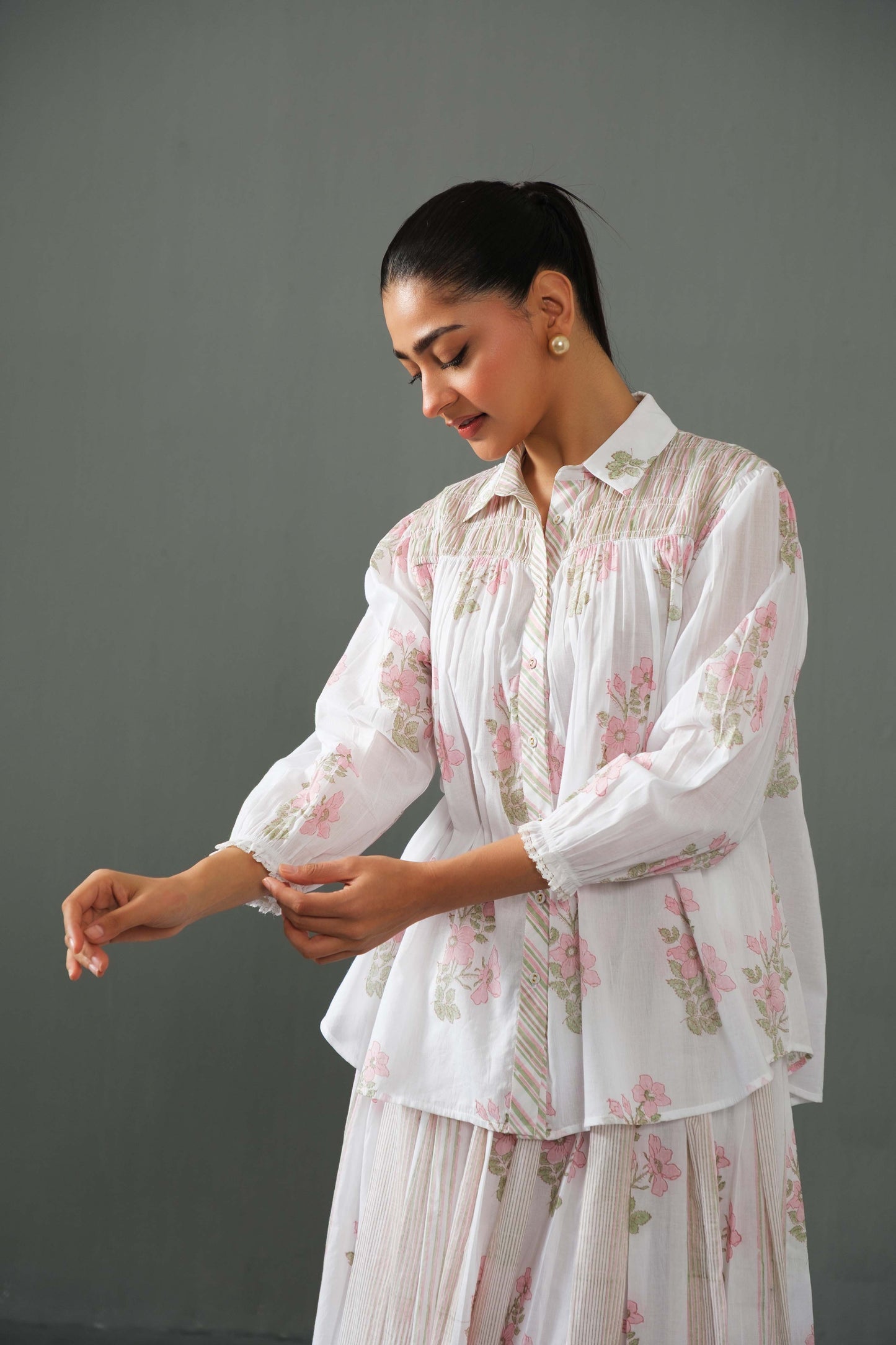 Mary Block print Co-ord set Pink Floral