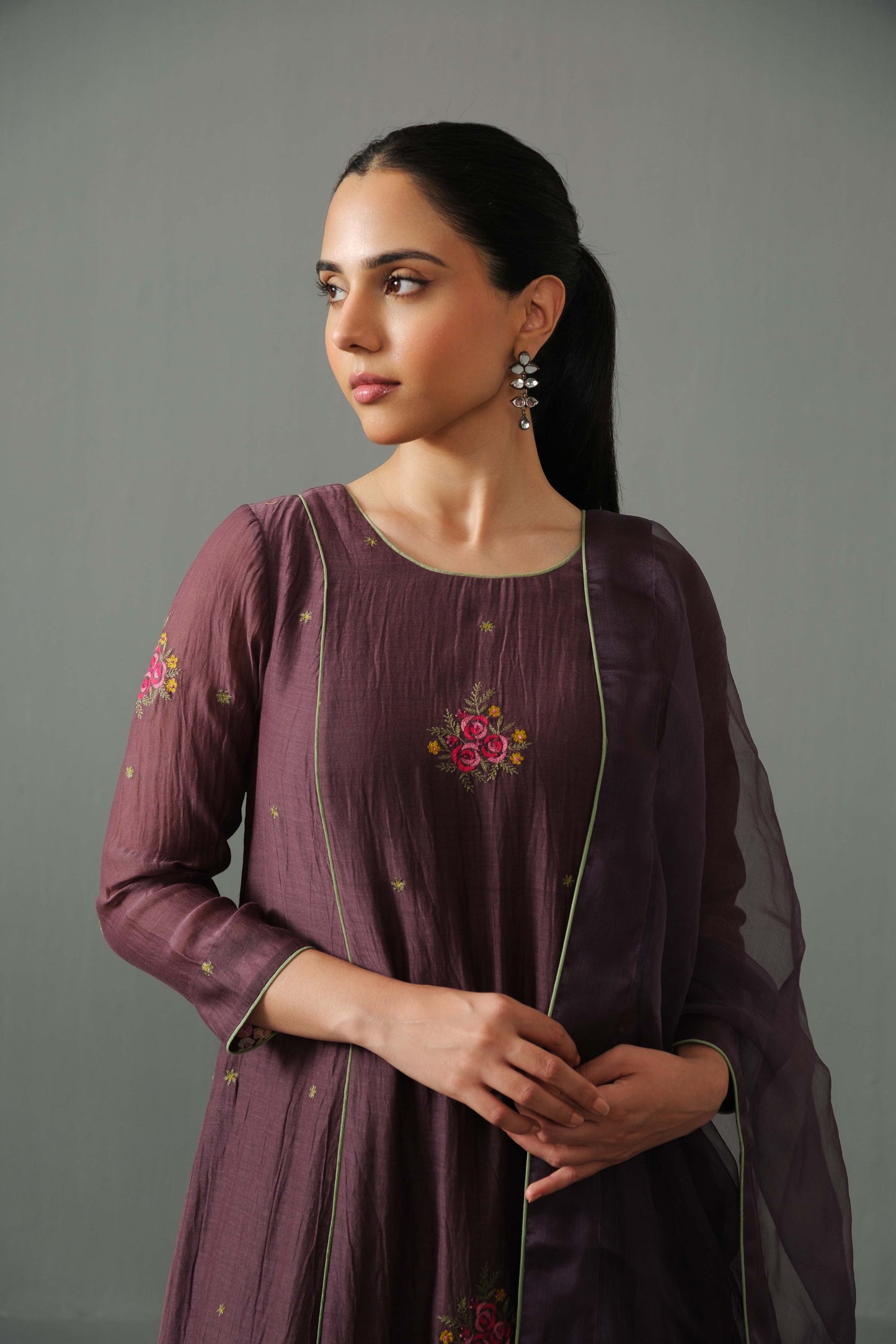 Noor Kurta Set Cholocate Brown