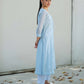 Olivia overlay kurta set blue