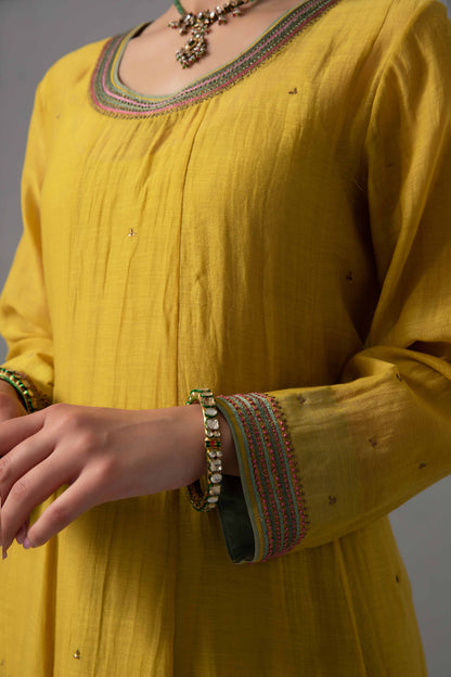 Rukmani Anarkali Set Yellow