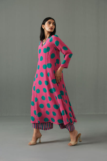 Thea Polka dot co-ord set Pink
