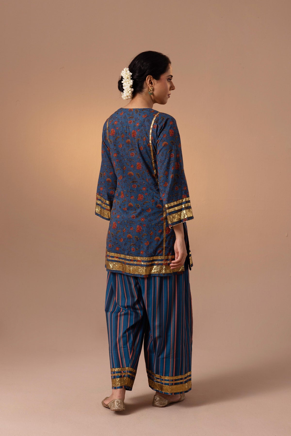 Sofie Gota Farshi Salwar - Blue