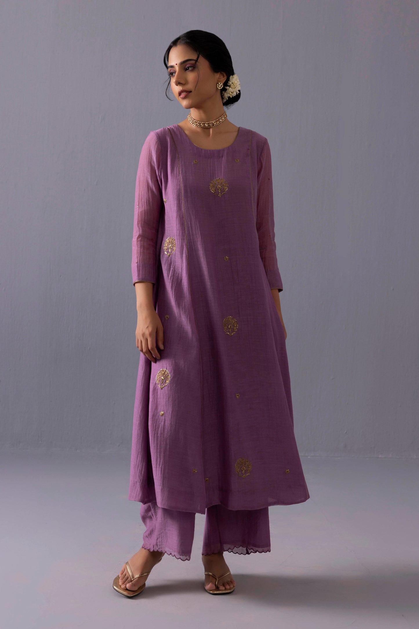 Noor Kurta Set Purple