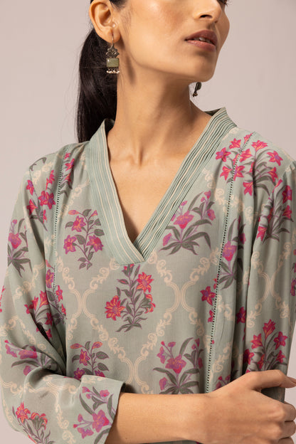 Thea Kurta Pant Set Sage Green