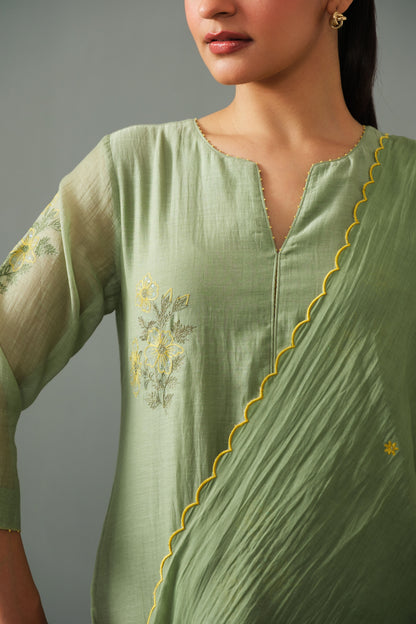 Ella Kurta Set Green