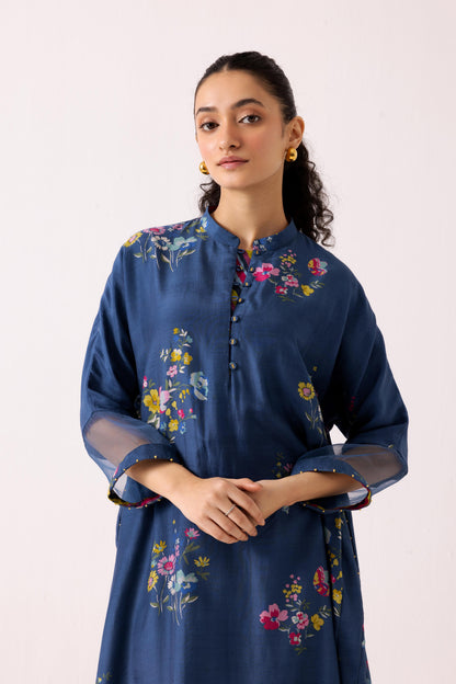 Juhi Kurta Set Blue