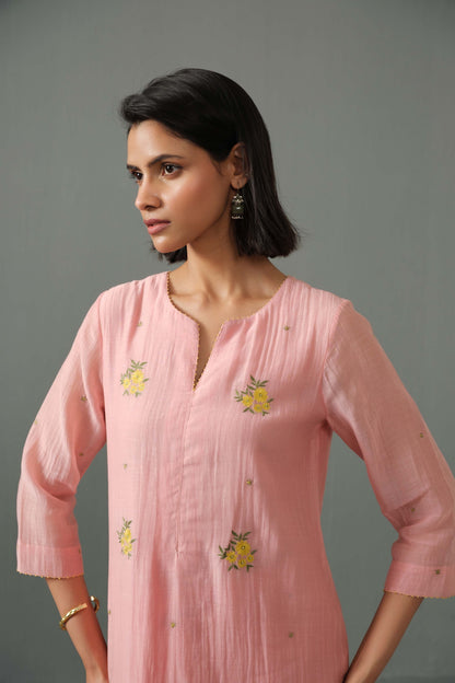 Ella kurta set pink