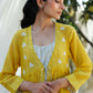 Charlotte Overlay kurta set yellow