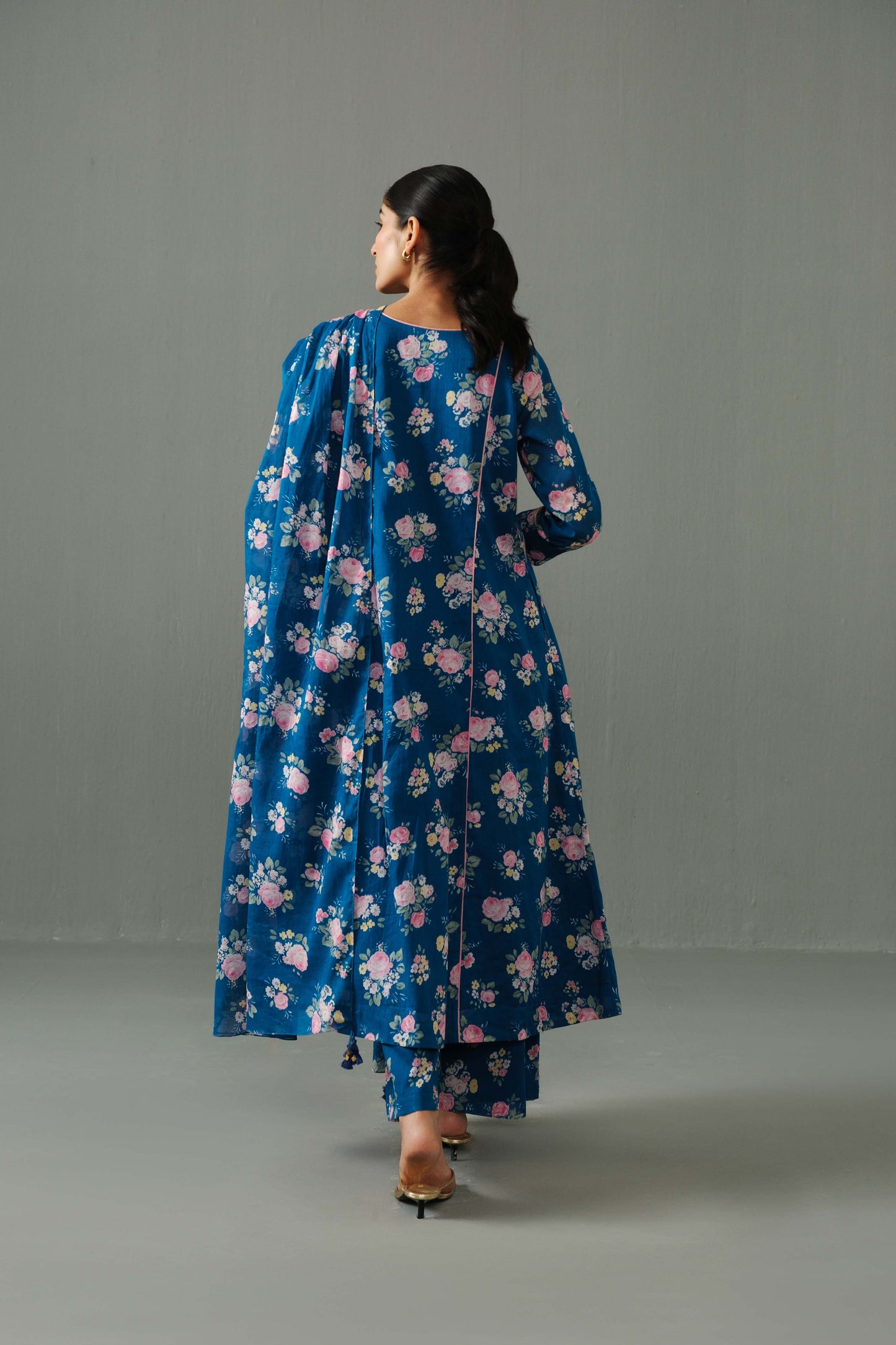Noor Kurta Set Indigo Blue