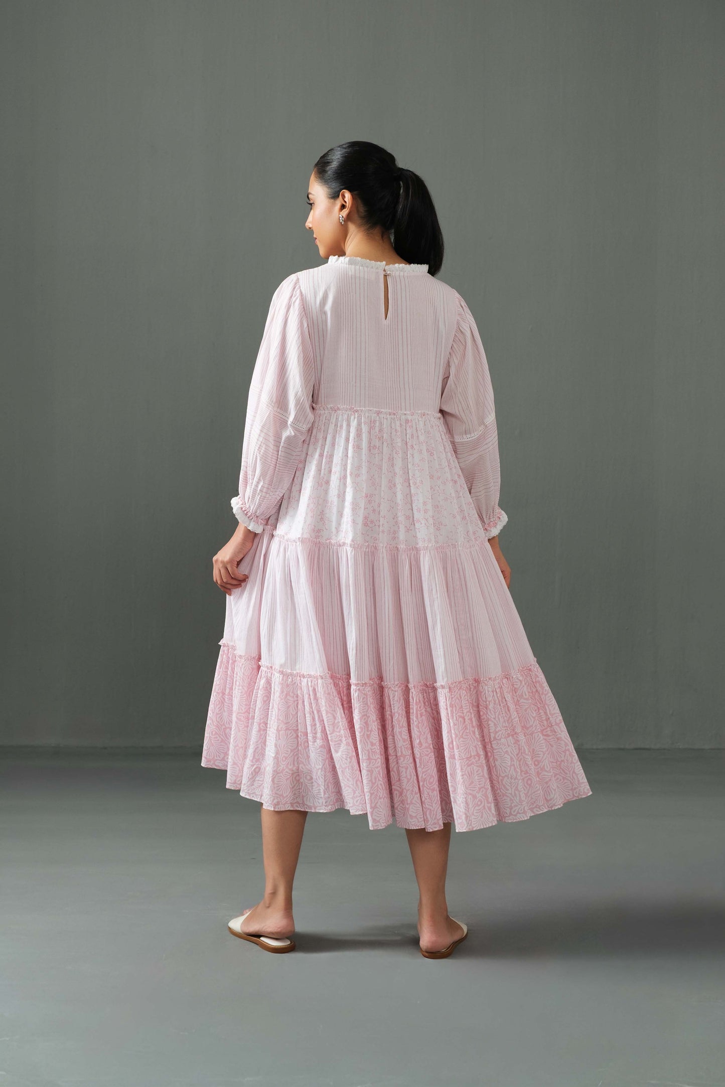 Megan Block Print Dress Pink