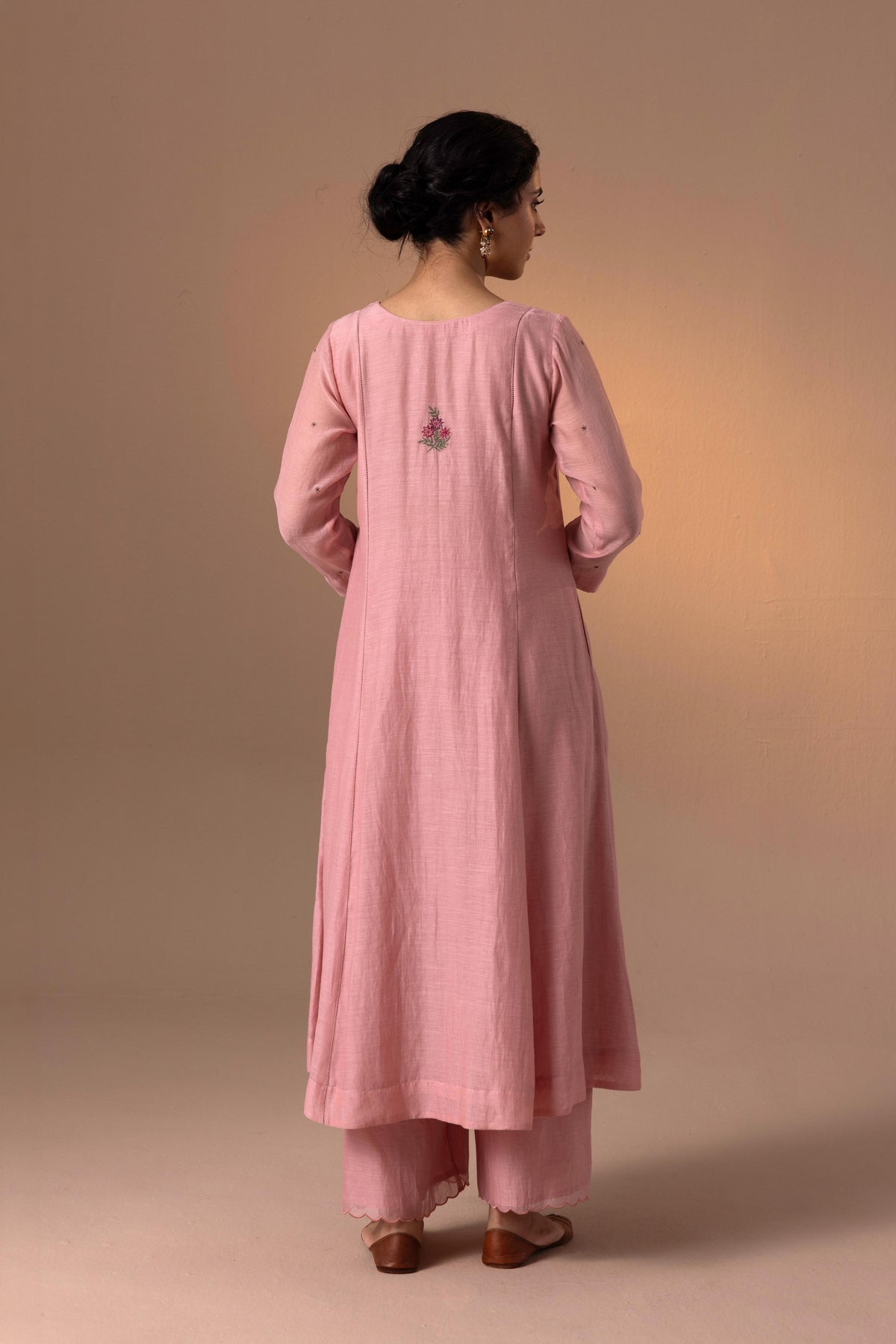 Noor Kurta Set -Dusty Pink
