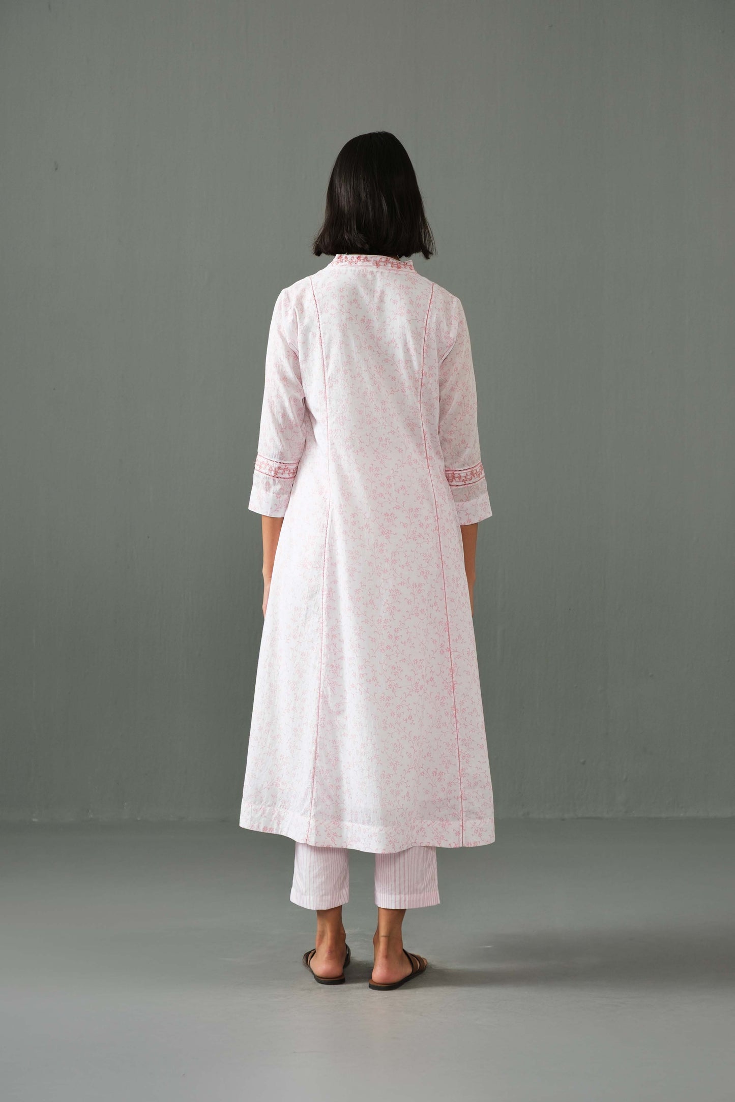 Ankita Block Print Kurta Set Pink