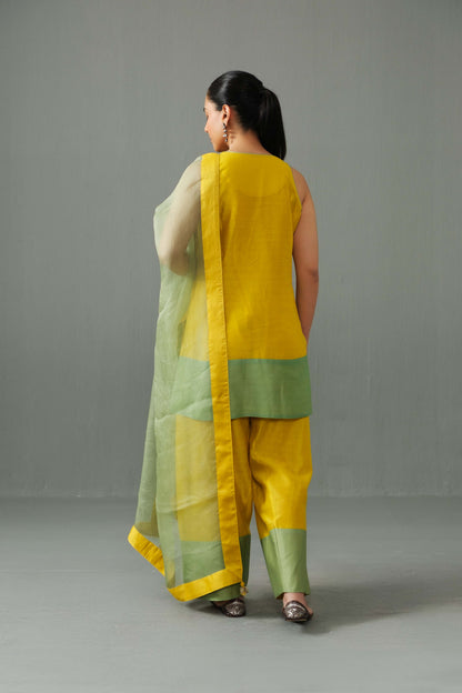 Sofia Farshi Salwar set yellow
