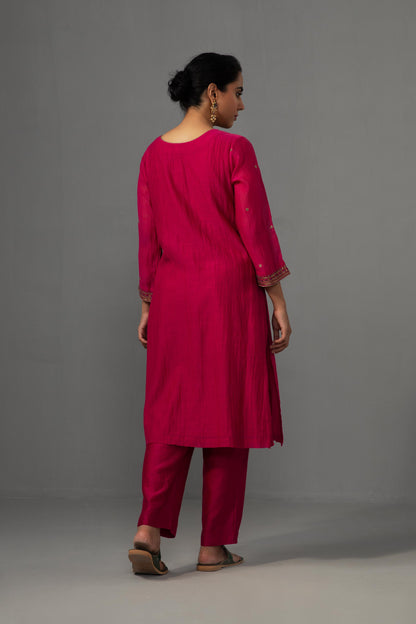 Ramya Kurta Dupatta Set Fuschia