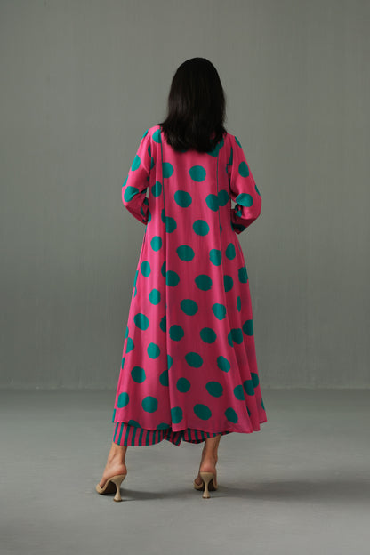 Thea Polka dot co-ord set Pink