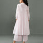 Jane block print kurta set Pink