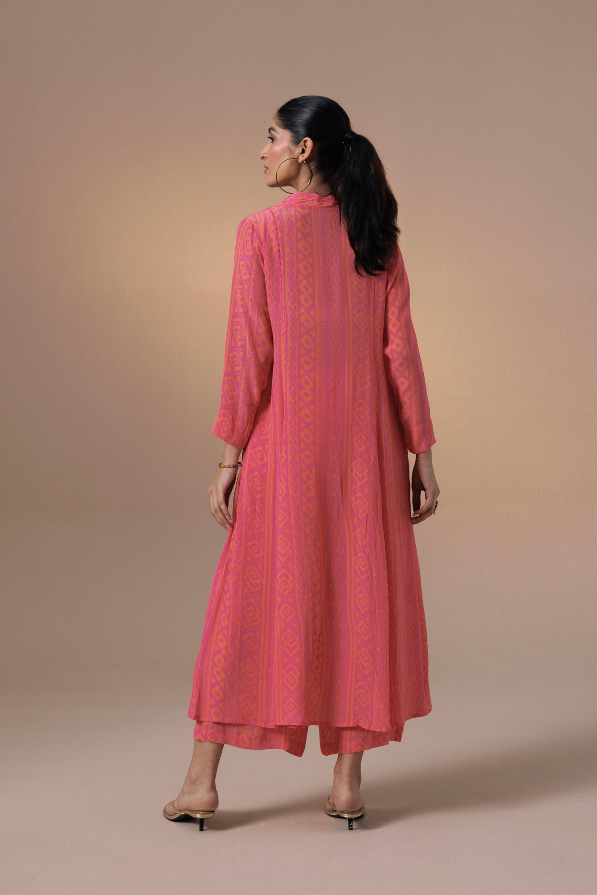 Thea Kurta Set - Peach