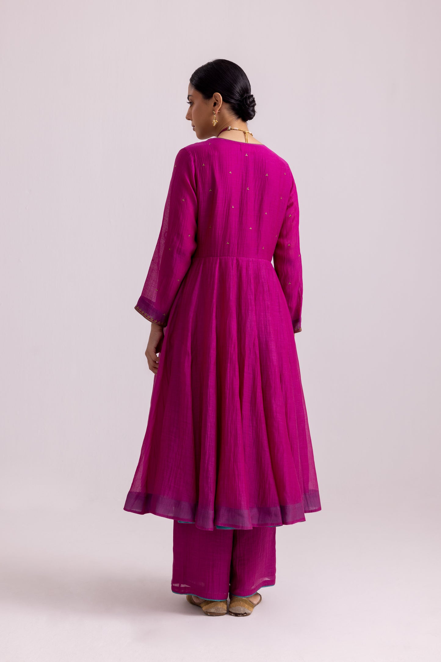 Ruhana Anarkali Set Magenta