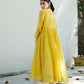 Charlotte Overlay kurta set yellow