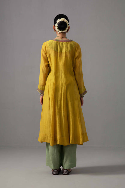 Rukmani Anarkali Set Yellow