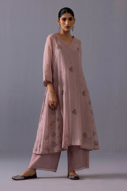 Sagarika Kurta Set Dusty Pink
