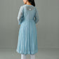 Charlotte Overlay kurta set blue