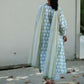 Abha block print kurta set-Green