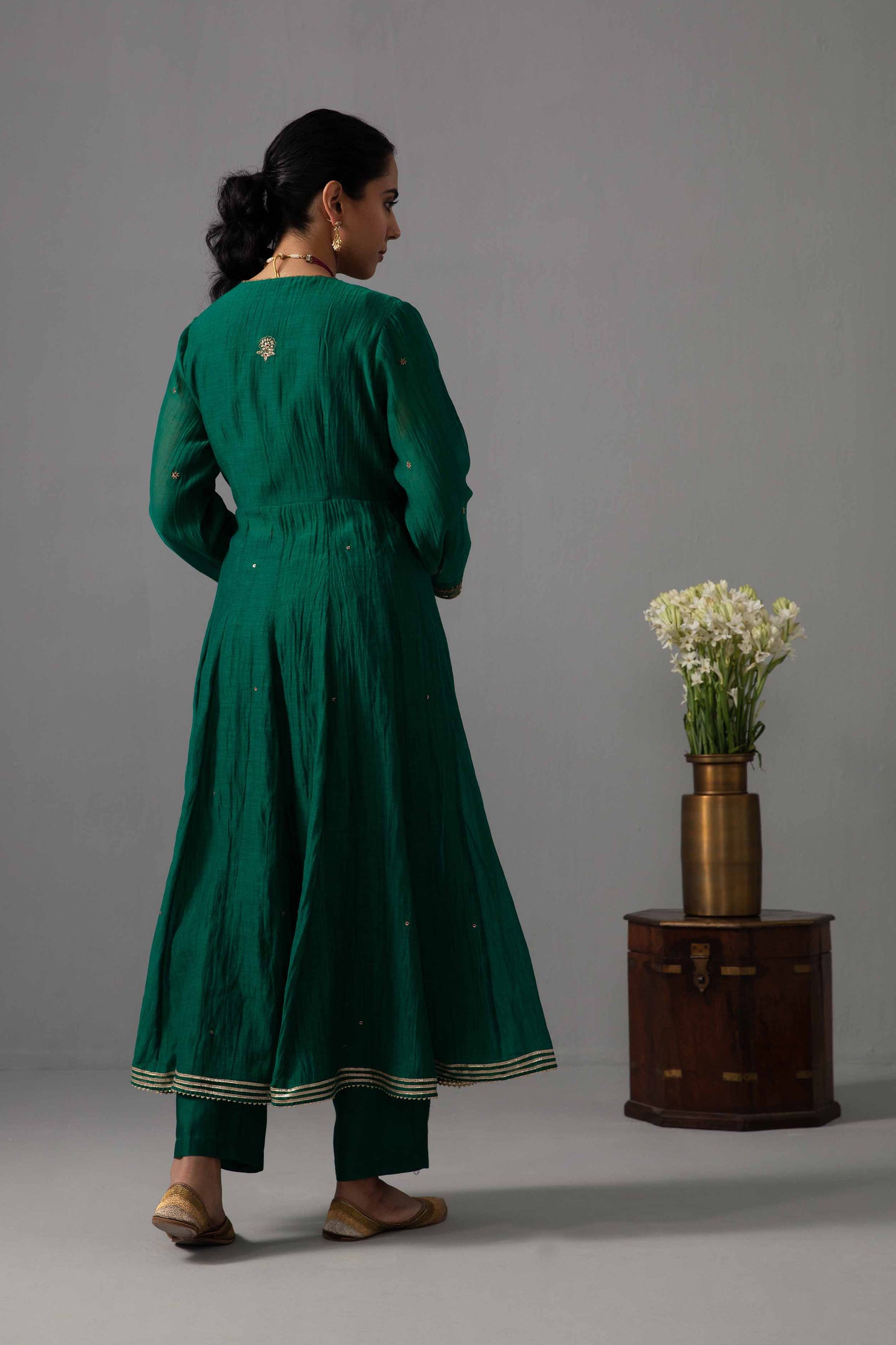 Raha Angrakha Set Emerald Green