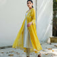 Charlotte Overlay kurta set yellow