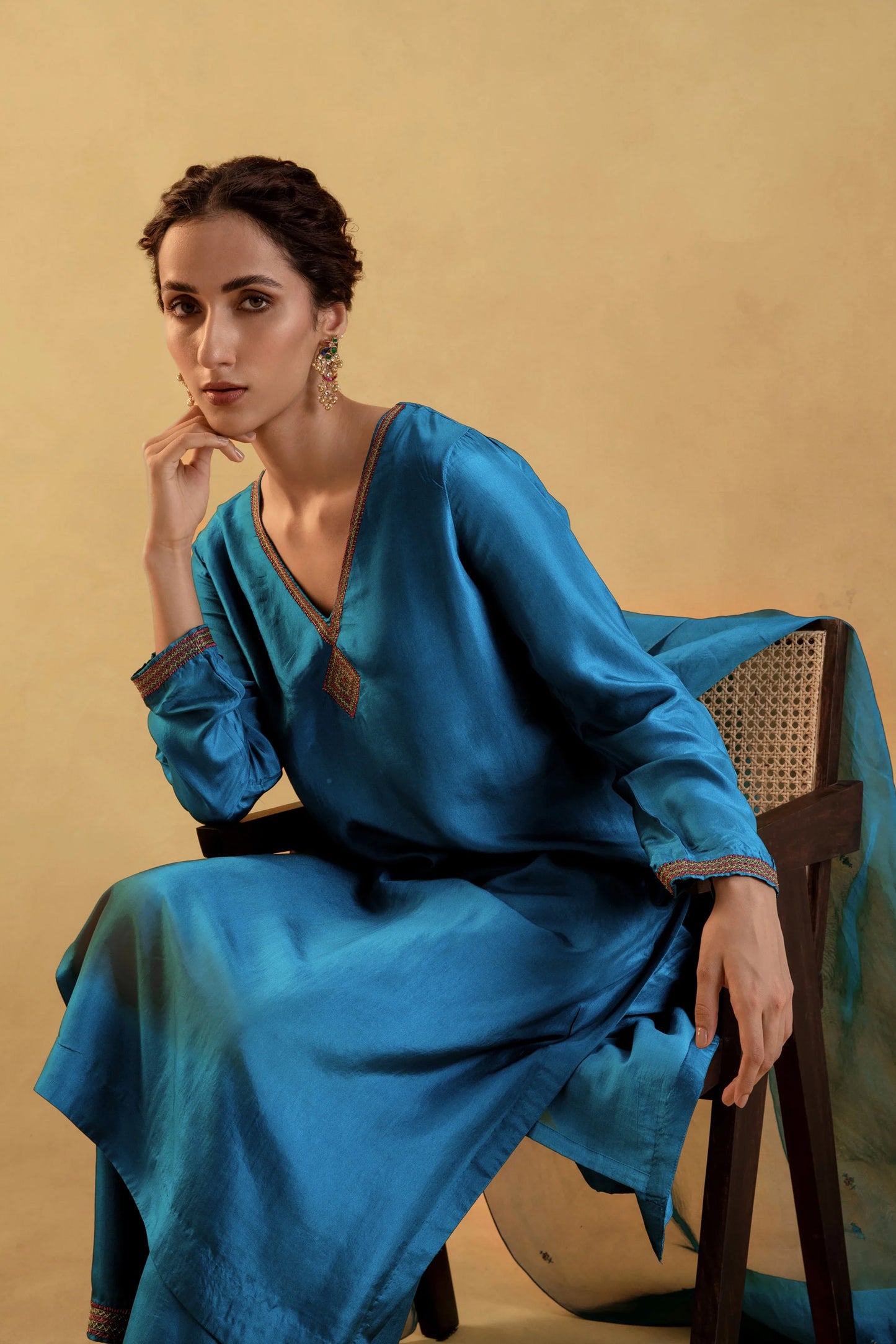 Anuja V-neck Kurta Set of 3