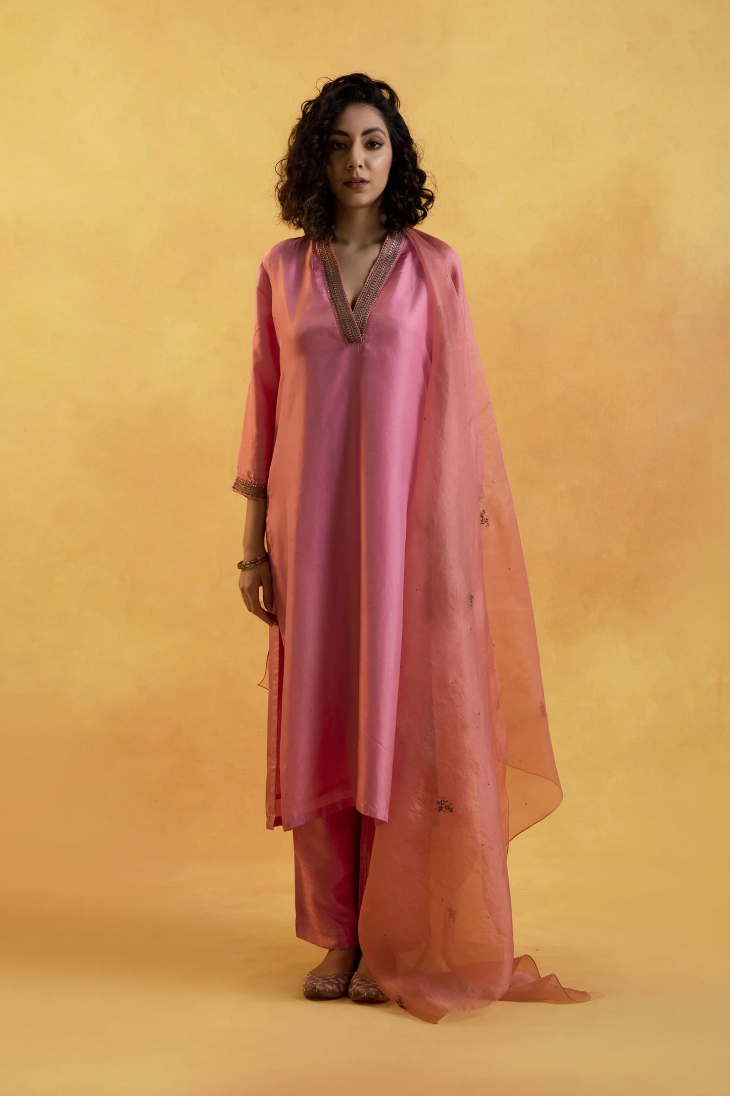 Lavanya V-neck Kurta Set of 3