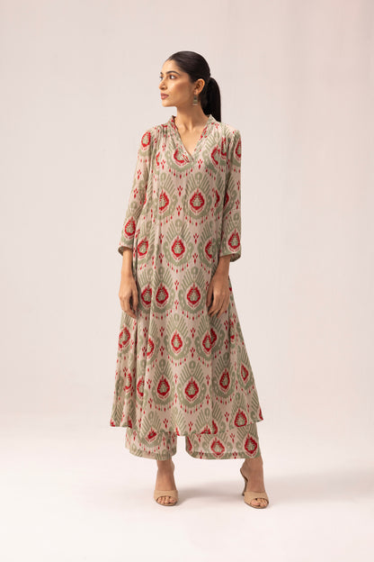 Thea Kurta Pant Set Off White