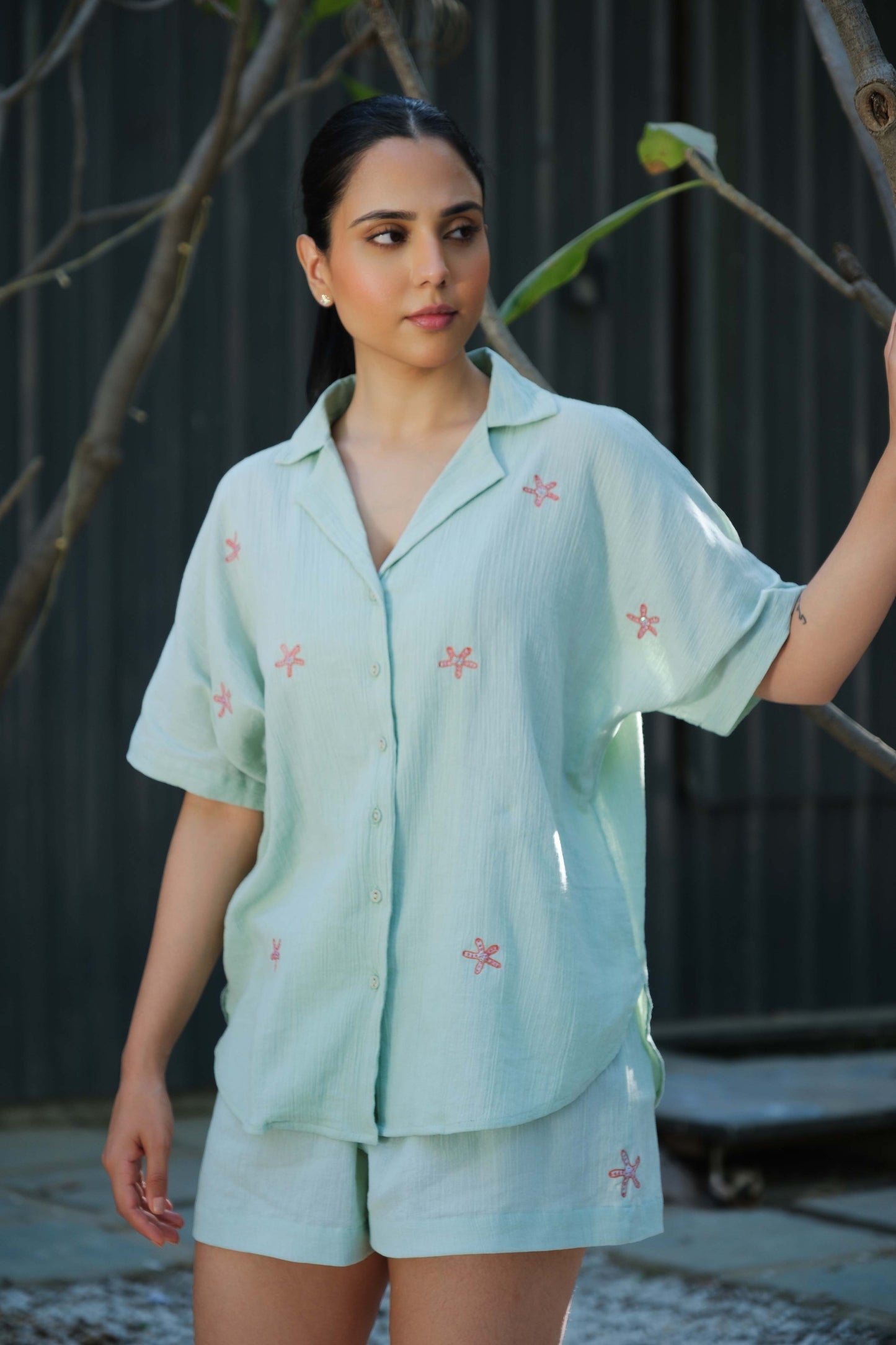 Coral co-ord set Green