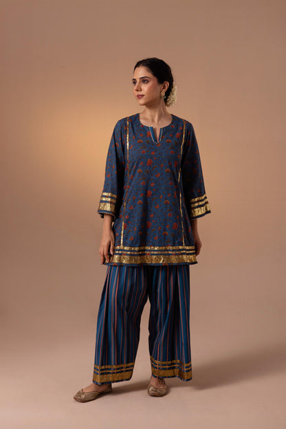 Sofie Gota Farshi Salwar - Blue