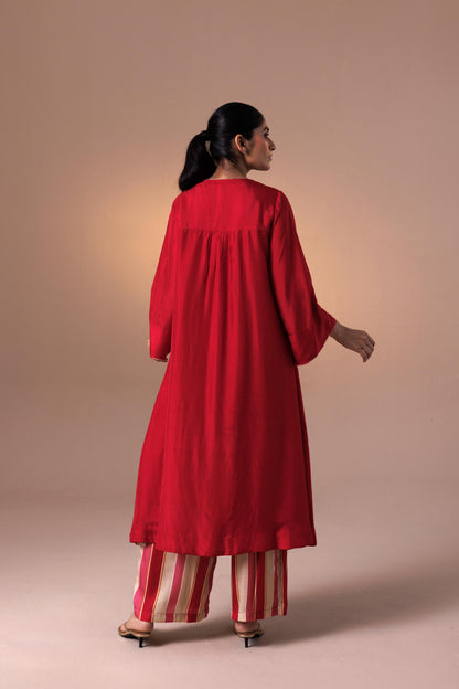 Chaya Kurta Set - Red