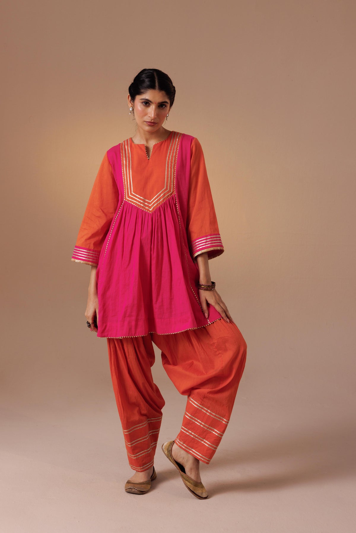 Ajooni Fashi Salwar Pink Orange