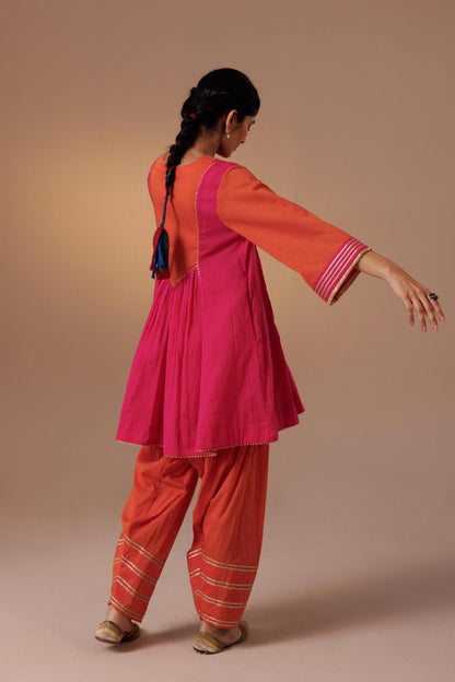 Ajooni Fashi Salwar Pink Orange