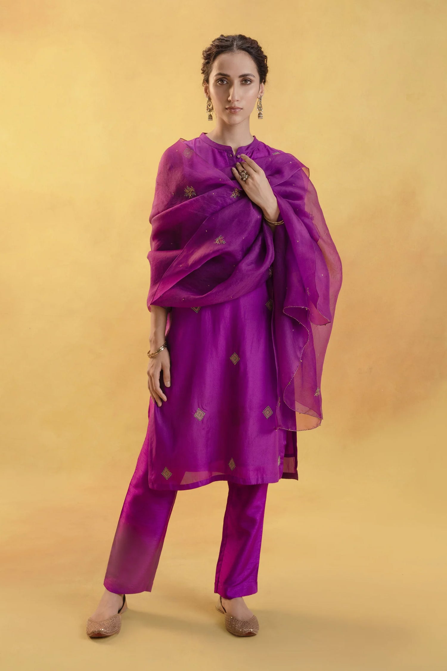 Abha Bandh Gala Kurta Set of 3