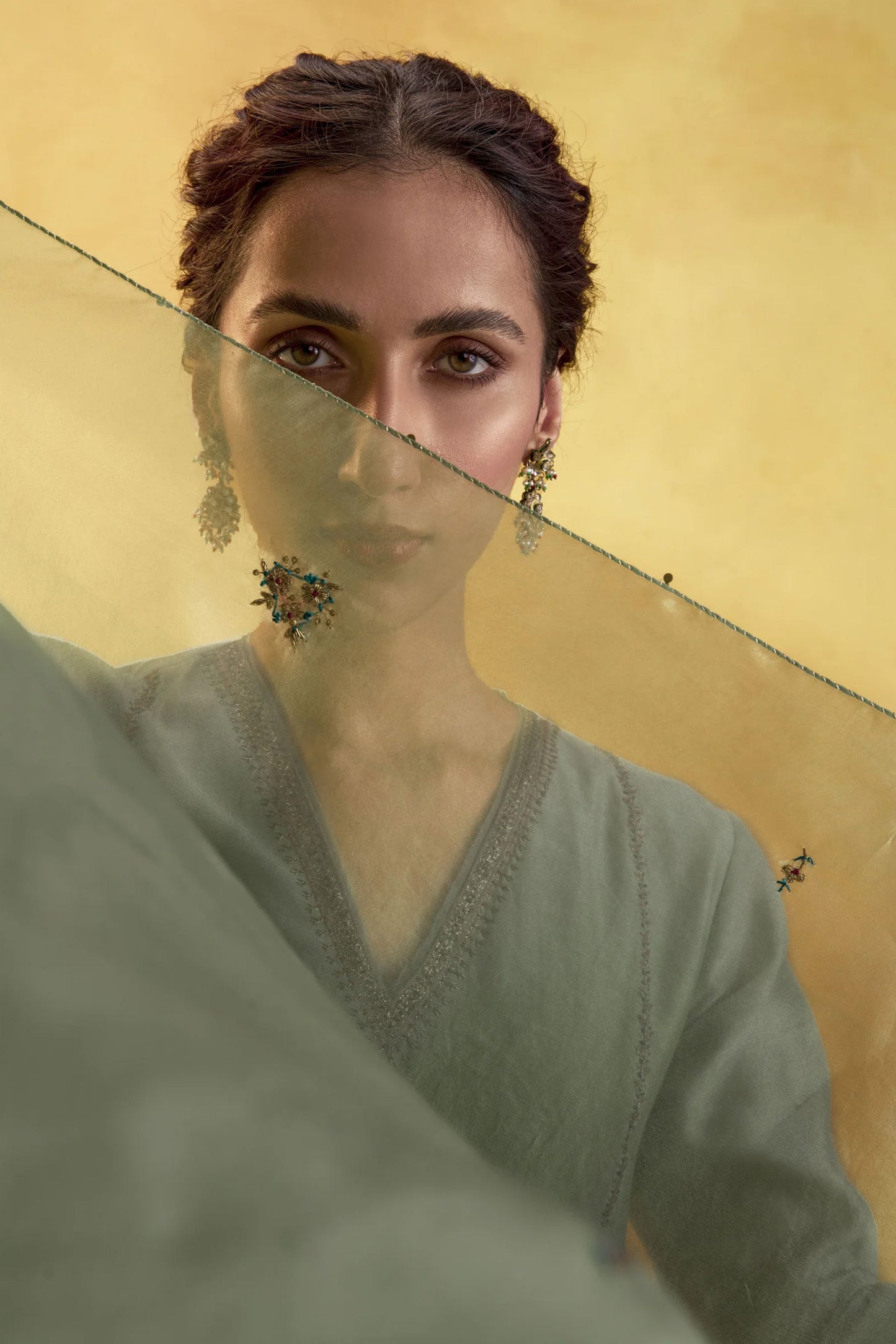 Nisha V-neck Kurta Set of 3