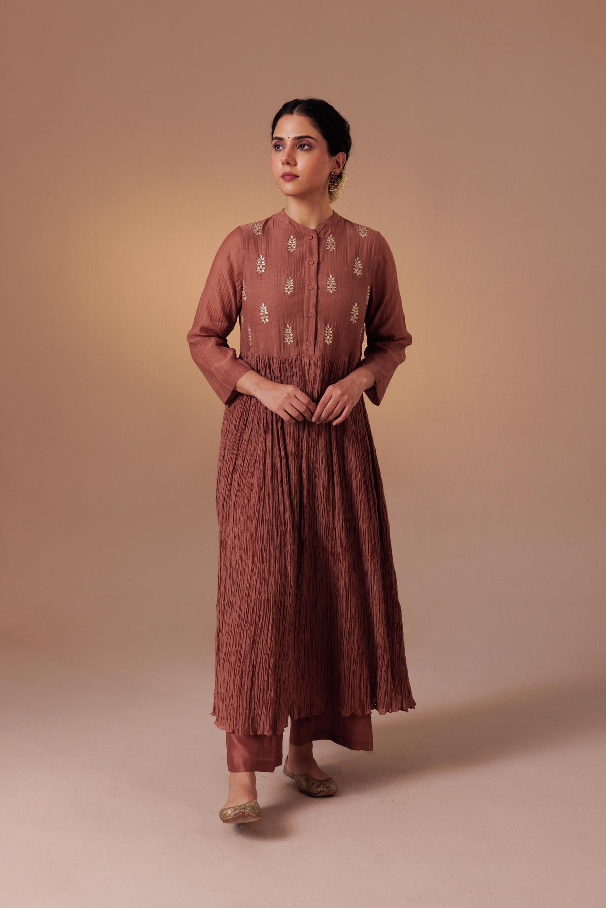 Indu Kurta Set - Brown