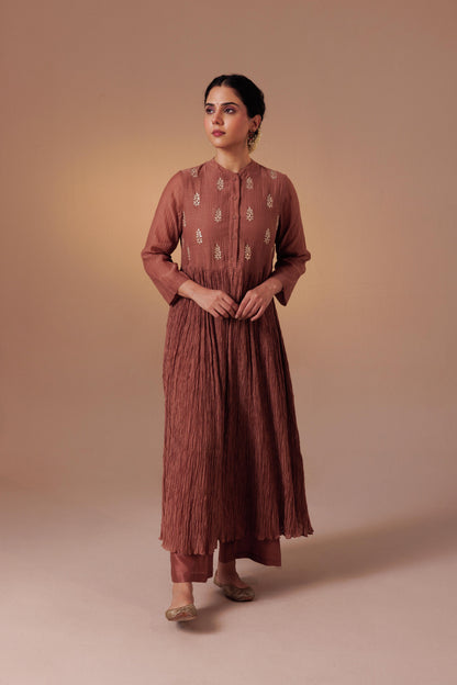 Indu Kurta Set - Brown