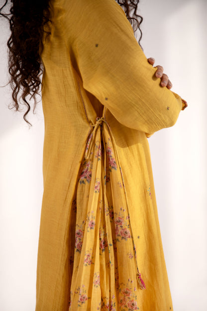 Kavya Rose Kurta Set of 2 (Yellow)